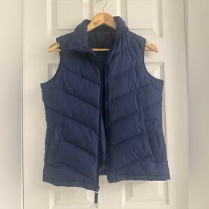 Lands’ End Down Puffer Vest – Navy – Approx. XS